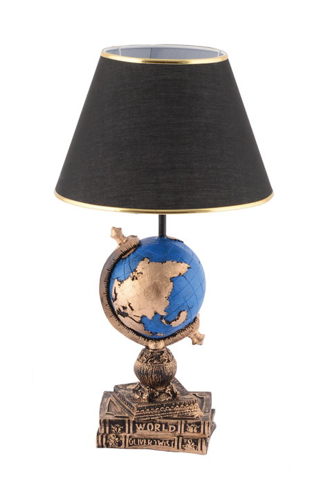 Opviq Lámpara de Mesa Negro, Azul y Dorado Opviq Lámpara de Mesa Negro, Azul y Dorado
